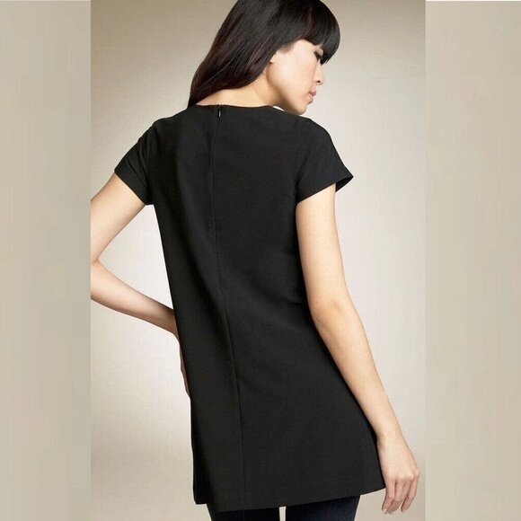 Karta Beaded Women Tunic Black JEWEL Dress  y2K Short Sleeve Size Medium - Picture 2 of 9